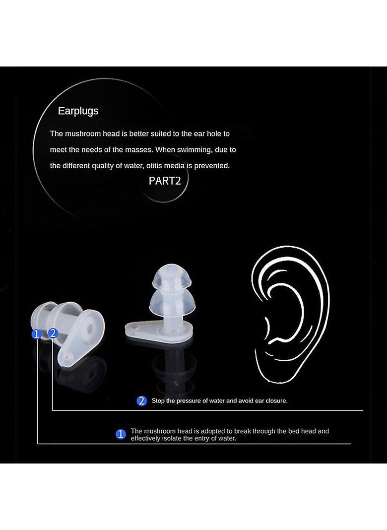 Generic - Swimming Silicone Earplugs and Nose Clip Set, Waterproof And Noise-proof Equipment For Surfing And Diving, Outdoor Water Sports Supplies - Image 1