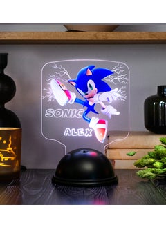 Love Lamp Sonic the Hedgehog Gift, Kids Room Super Sonic Gift Named LED Lamp, Sonic Design LED Lamp