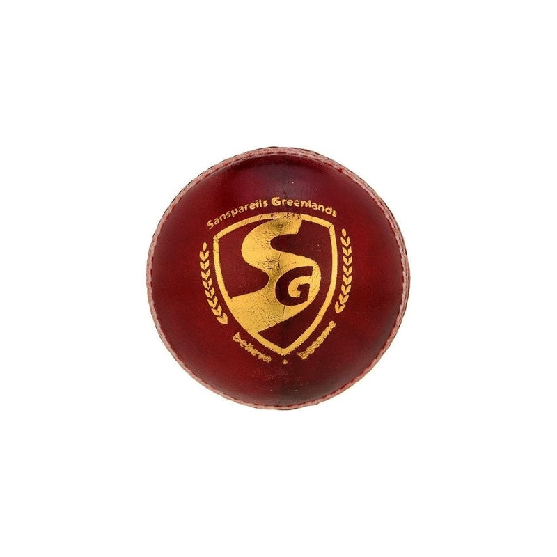SG Club Red Cricket Leather Ball - Image 3