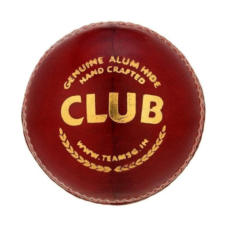 SG Club Red Cricket Leather Ball - Image 1