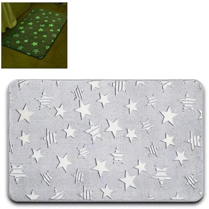 PROSTUFFIN NONSLIP RADIUM MAT DARK IN GLOW DOR MAT MICROFIBER KITCHEN FLOOR MAT SOFT WASHABLE LUMINOUS BATHROOM MAT BEDROOM LIVING ROOM DOORMAT MULTICOLOR 1 PCS SIZE60 40