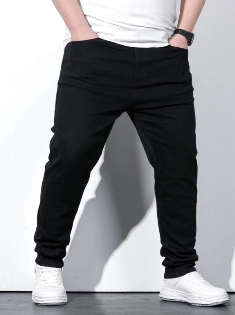 Ben Martin Plus Size Jeans for Man || Big Size Stretchable Jeans for Men || Smart Fit Regular Fit Jean's Pants for Men's || Comfortable Cotton Denim Jins Pant for Men:s, Black - 38 (1) - Image 2