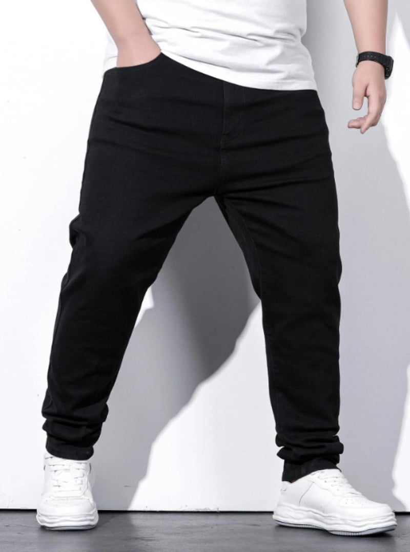 Ben Martin Plus Size Jeans for Man || Big Size Stretchable Jeans for Men || Smart Fit Regular Fit Jean's Pants for Men's || Comfortable Cotton Denim Jins Pant for Men:s, Black - 38 (1) - Image 4