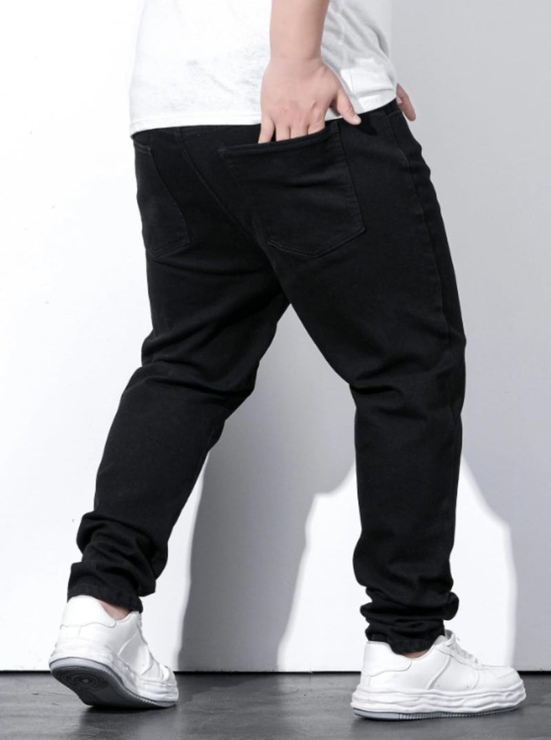 Ben Martin Plus Size Jeans for Man || Big Size Stretchable Jeans for Men || Smart Fit Regular Fit Jean's Pants for Men's || Comfortable Cotton Denim Jins Pant for Men:s, Black - 38 (1) - Image 3