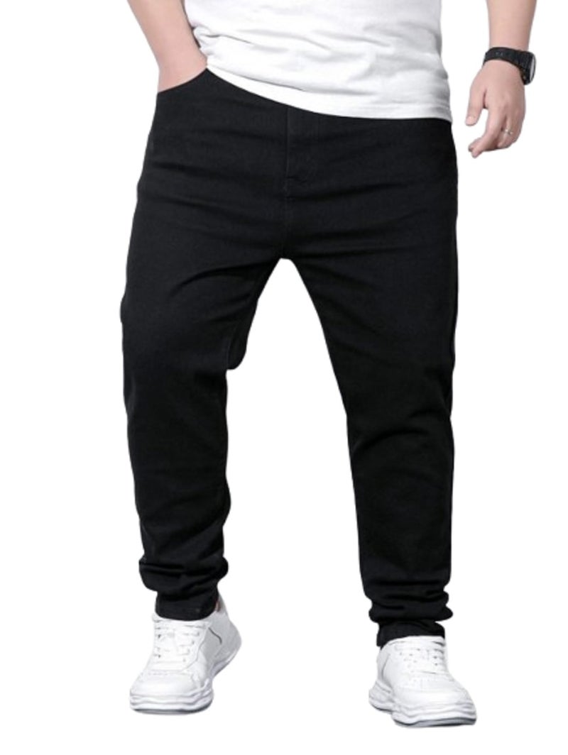 Ben Martin Plus Size Jeans for Man || Big Size Stretchable Jeans for Men || Smart Fit Regular Fit Jean's Pants for Men's || Comfortable Cotton Denim Jins Pant for Men:s, Black - 38 (1) - Image 1