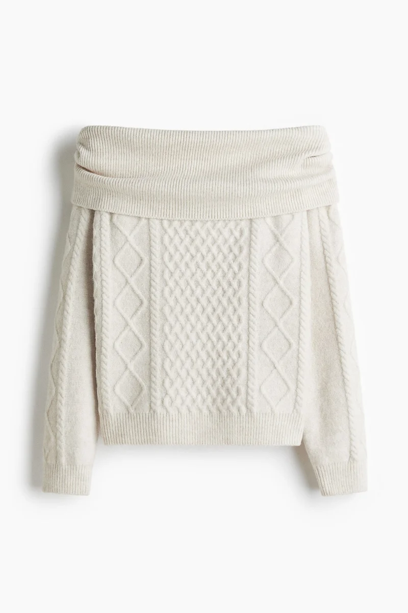 اتش اند ام كنزة بدون أكتاف