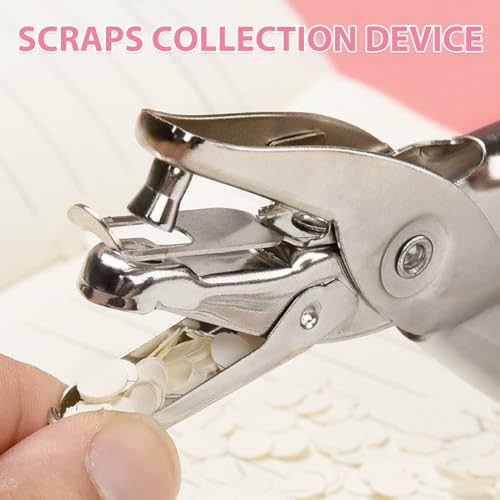 Craftinova 1 Hole Punch， 1/4 inch of Single Whole Punch，with Soft Grip Handles, with 6 Sheet Capacity, Perfect for Home Office School Supplies, can be Used for Labels and Greeting Cards，3 PCS - Image 4