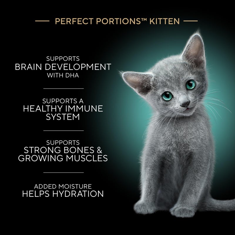 Sheba Perfect Portions Kitten Wet Food, Pate Cat Food Wet Entree, Salmon Recipe, 2.6 oz. Twin-Pack Trays (24 Count, 48 Servings) - Image 3