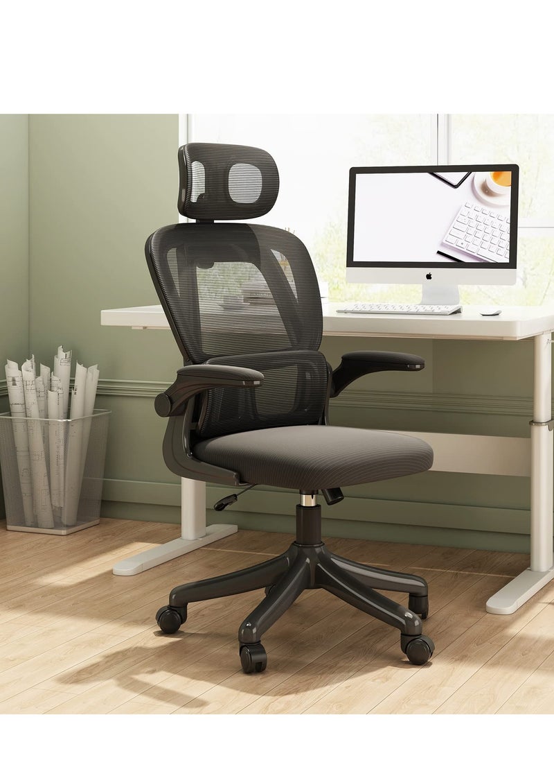 Arabest - Ergonomic Office Chair Computer Desk Chairs, Mesh Home Office Desk Chairs with Headrest,Lumbar Support, 3D Adjustable Armrests - Image 1