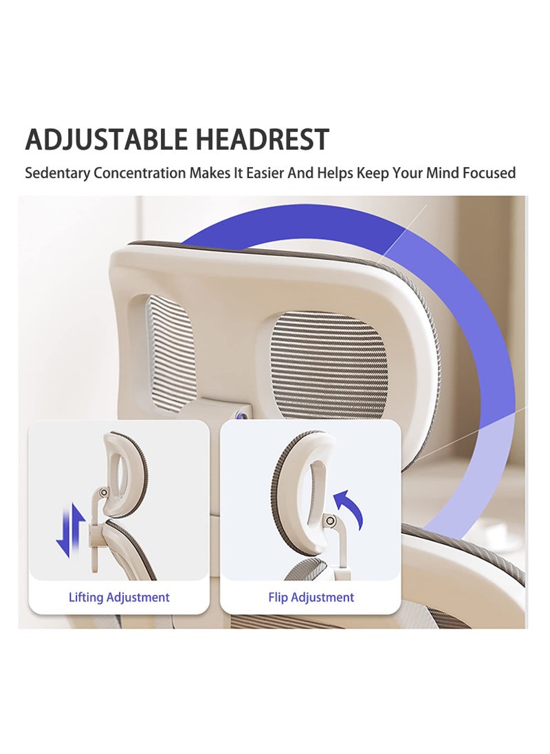 Arabest - Ergonomic Office Chair Computer Desk Chairs, Mesh Home Office Desk Chairs with Headrest,Lumbar Support, 3D Adjustable Armrests - Image 1