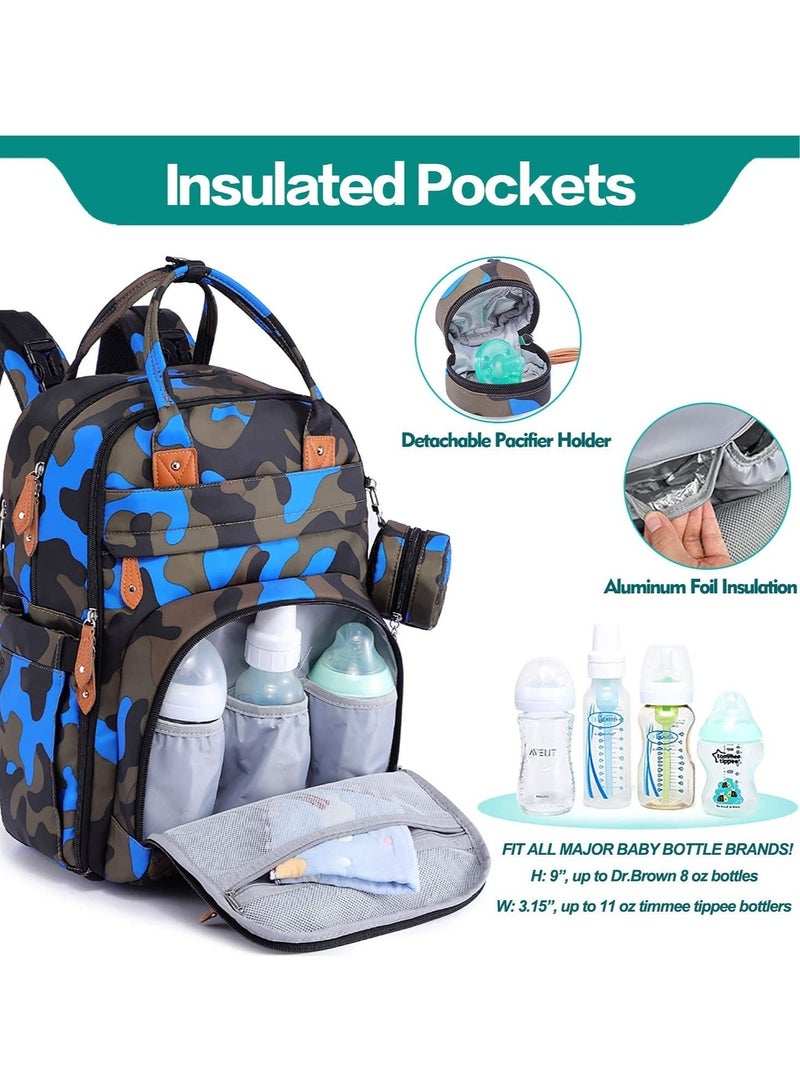 BabbleRoo Multifunctional Waterproof Diaper Bag, Essential Travel Baby Tote with Changing Pad, Baby Carrier and Pacifier Cover - Unisex, Dark Grey - Image 3