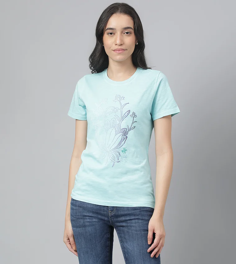 بيفرلي هيلز بولو كلوب تيشيرت بيفرلي هيلز بولو كلوب مطبوع بالزهور بقصة عادية