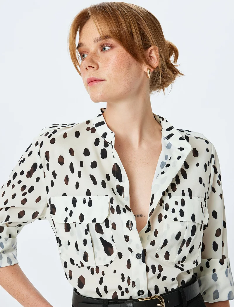 KOTON Patterned Satin Shirt