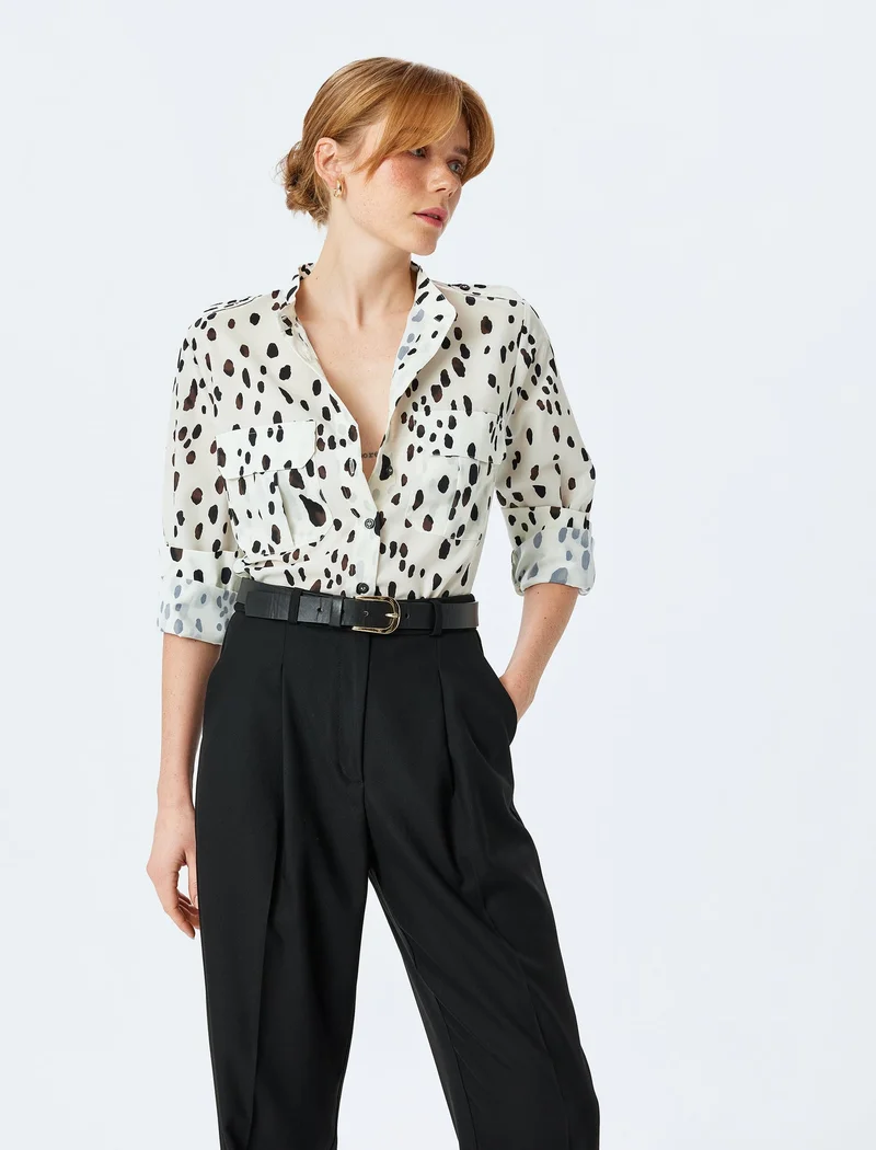 KOTON Patterned Satin Shirt