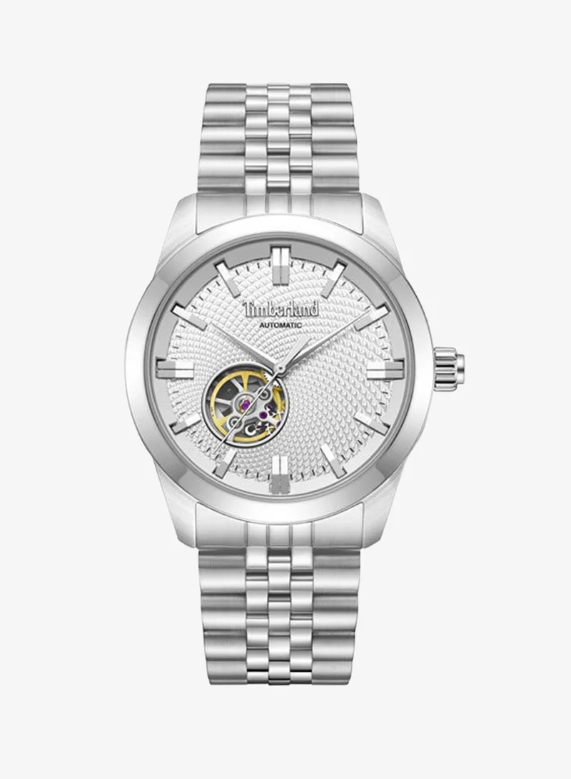 Timberland Lodgepole Grey Dial Stainless Steel Bracelet Automatic Watch for Men, 41mm