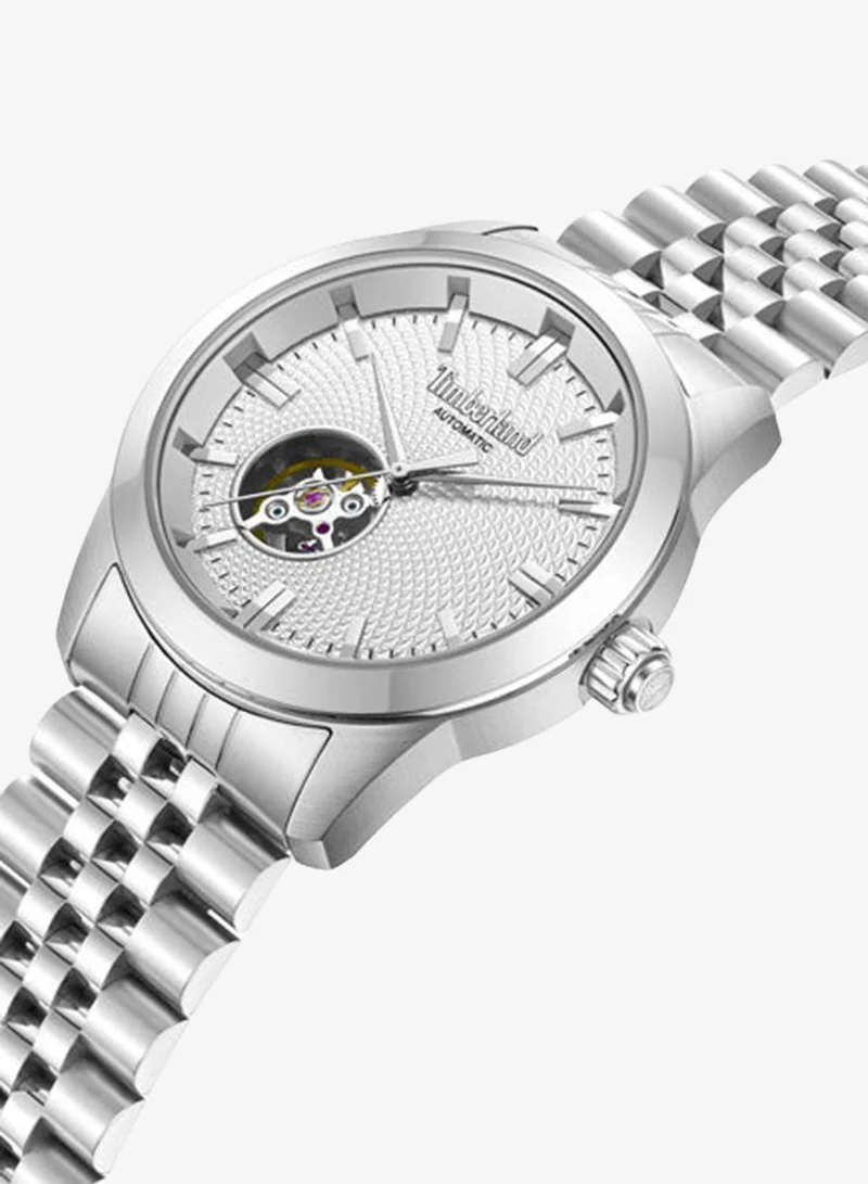 Timberland Lodgepole Grey Dial Stainless Steel Bracelet Automatic Watch for Men, 41mm