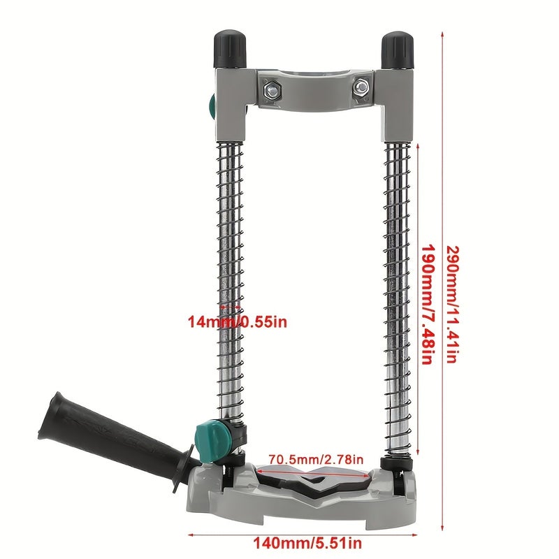 Adjustable Angle Drill Stand 1 Set Multifunctional Power Tool Holder With Retractable Arm - Image 1