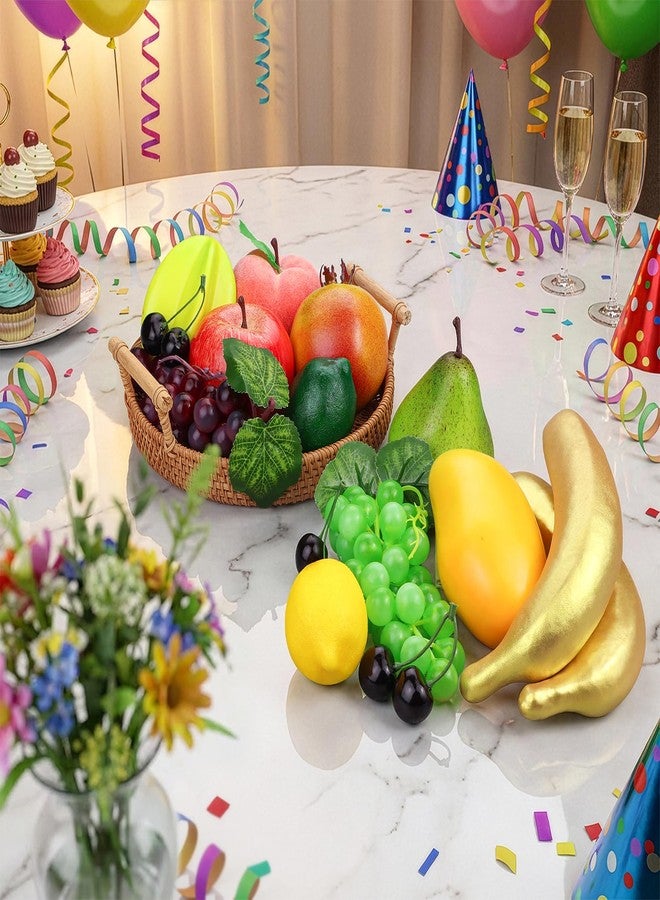 Lorigun 15 Pcs Fake Fruits Pack, Artificial Fruits for Decoration Home Kitchen Realistic Faux Fruit Chirstmas Table Centerpieces, Fake Fruit Display Props for Photoshoot, Artificial Apples Lemons - Image 4