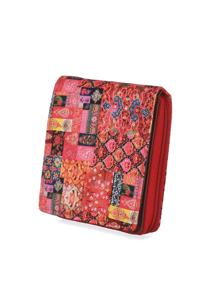Priyaasi Women Ethnic Motifs Printed Zip Around Wallet with SIM Card Holder  - Image 4