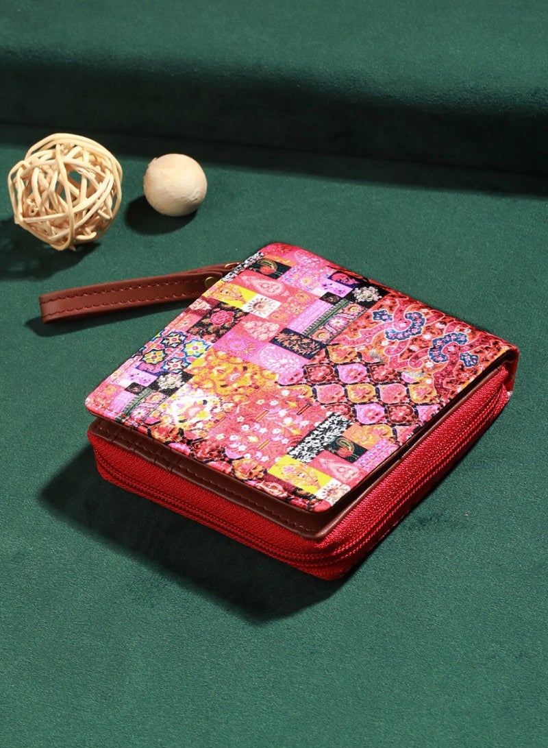 Priyaasi Women Ethnic Motifs Printed Zip Around Wallet with SIM Card Holder  - Image 1