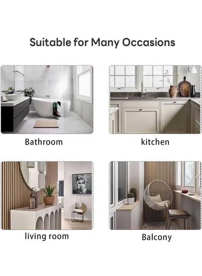 Aikenn Aikenn L-Shape Diatom Mud Floor Mat Kitchen Floor Mats Rugs Cushion Floor Carpet Waterproof Oil Resistant Soft and Absorbent Bath Rugs Non-Slip Quick Drying Floor Bath Tub Mat For Kitchen Floor Office Sink Laundry 70×70CM  - Image 3