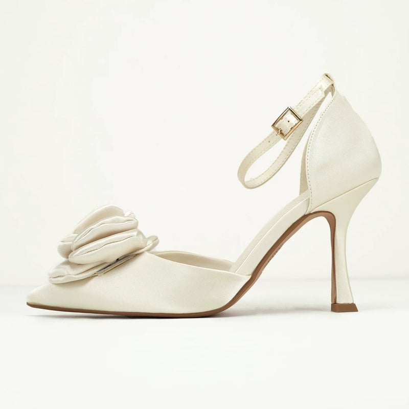 Women's Pointed Toe Ultra High Heel Bow Sandals - Image 5