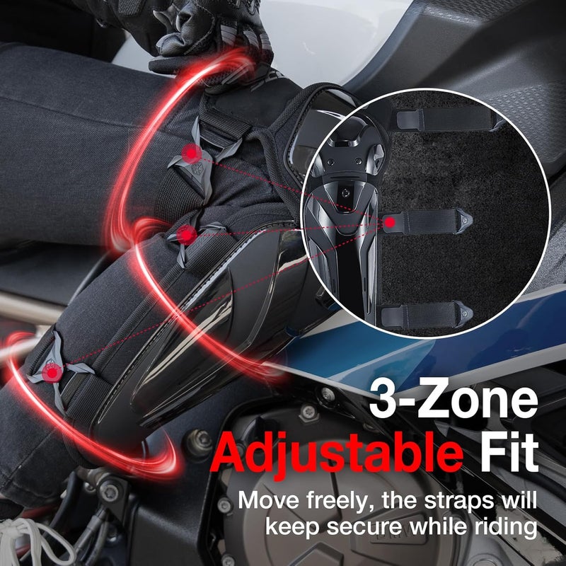 Scoyco Adjustable Motorcycle Knee Guards - Image 5