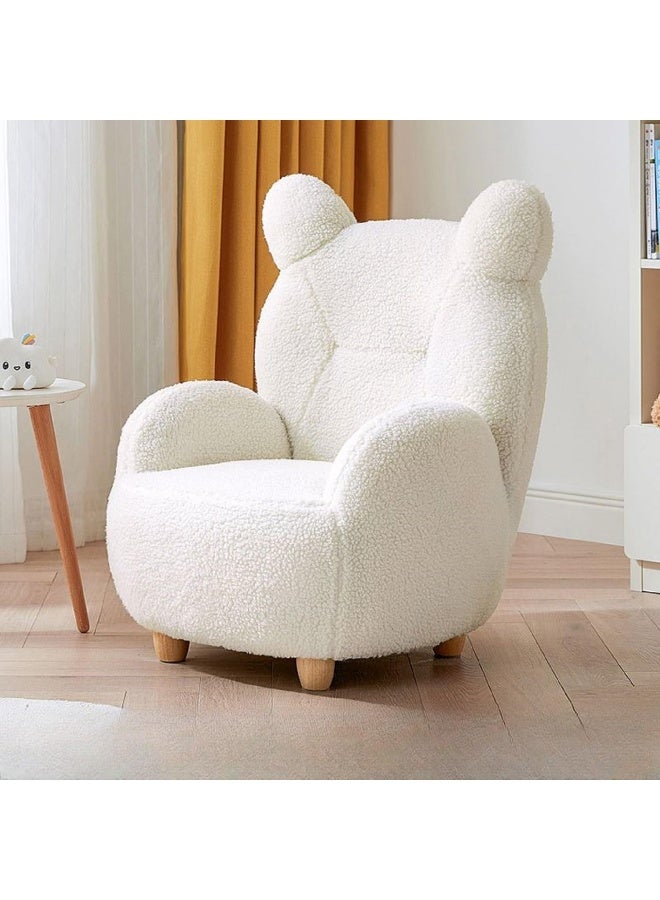 Zayn comforts كرسي أريكة للأطفال بتصميم حيوانات مع مساند ذراعين وتنجيد أنيق مزخرف (أبيض) - Image 1
