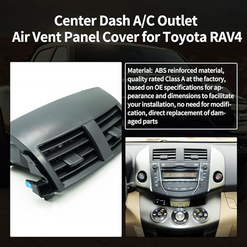 runfider Center Dash A/C Outlet Air Vent Panel Cover for Toyota RAV4 2006 2007 2008 2009 2010 2011 2012 Replaces 55670-42060-B0 55663-42020 55670-0R010 55670-0R010-B0 - Image 5