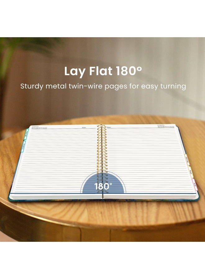 Taja Large Spiral Lined Notebooks for Work With Removable Dividers & Tabs, 8.5"x11" Hardcover 5 Subject Notebook for Note Taking & Organizer, A4 College Ruled Journal for Women & Writing, Starlit Peaks - Image 5