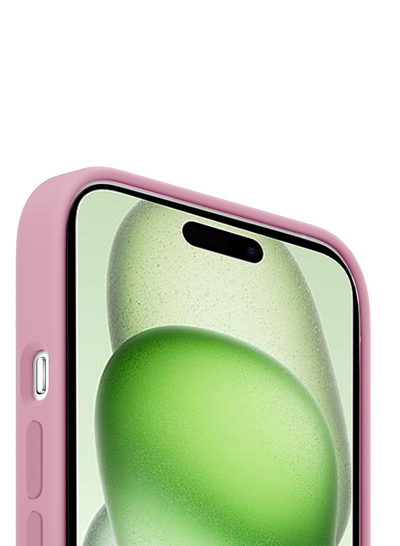 Wtech Soft Liquid Silicone Case Cover With MagSafe For Apple iPhone 15 2023 Light Pink - Image 4