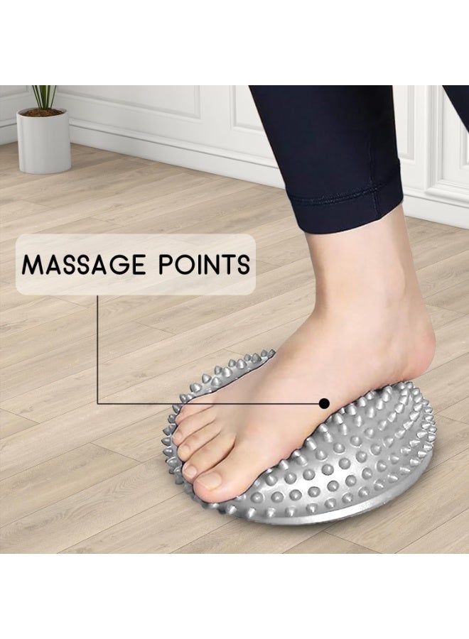 SUNSAR 2 Pcs Hedgehog Balance Pods Half Dome Spiky Balance Balls Balance Training Equipment with Hand Pump for Kids Adults Sports - Image 4