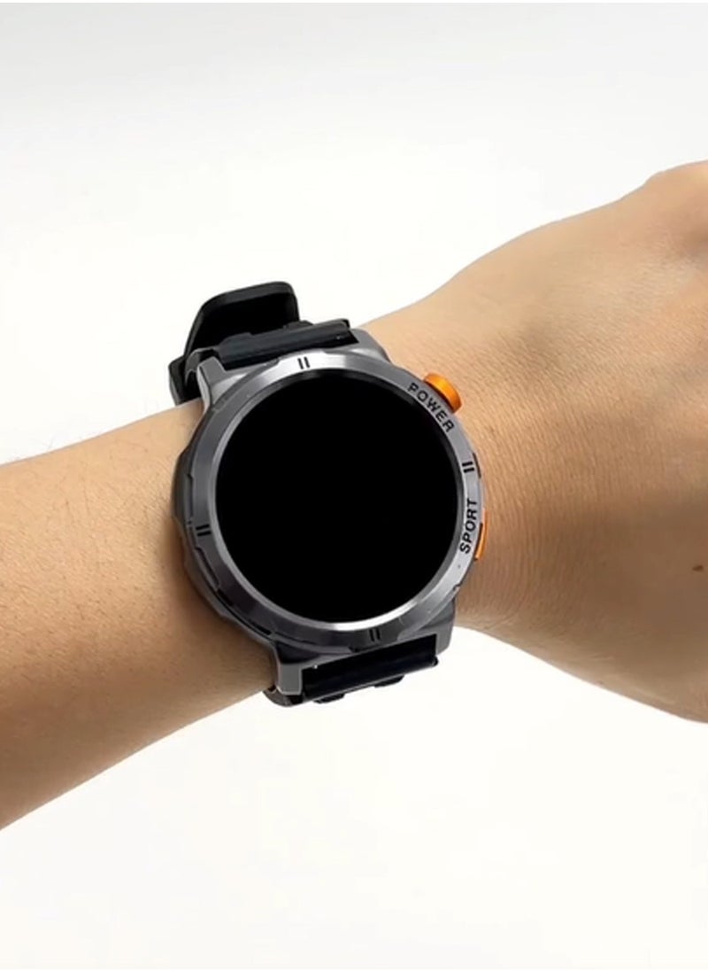 Haino Teko TOP 8 Real AMOLED Display with AOD Smart Watch 3 Pair Straps Wireless Charger for Gents  - Image 4
