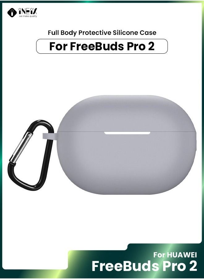 INEIX - Silicone Case For Huawei Freebuds Pro 2-Light Grey - Image 1