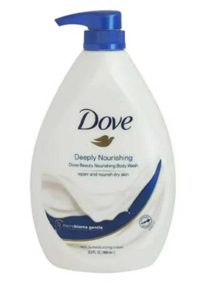 Dove Deeply Nourishing Body Wash Repair And Nourish Dry Skin 1000 ML - Image 1