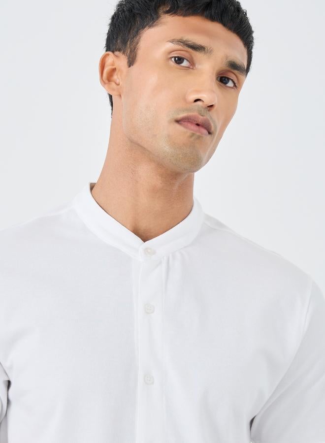 Styli Regular Fit Cotton Knit Short Sleeve Shirt - Image 3