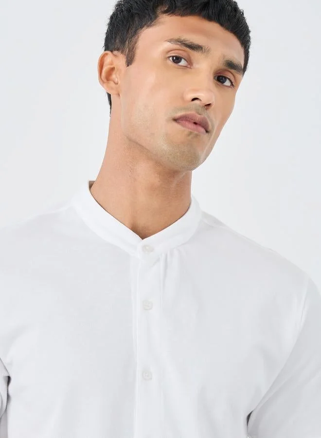 Styli Regular Fit Cotton Knit Short Sleeve Shirt