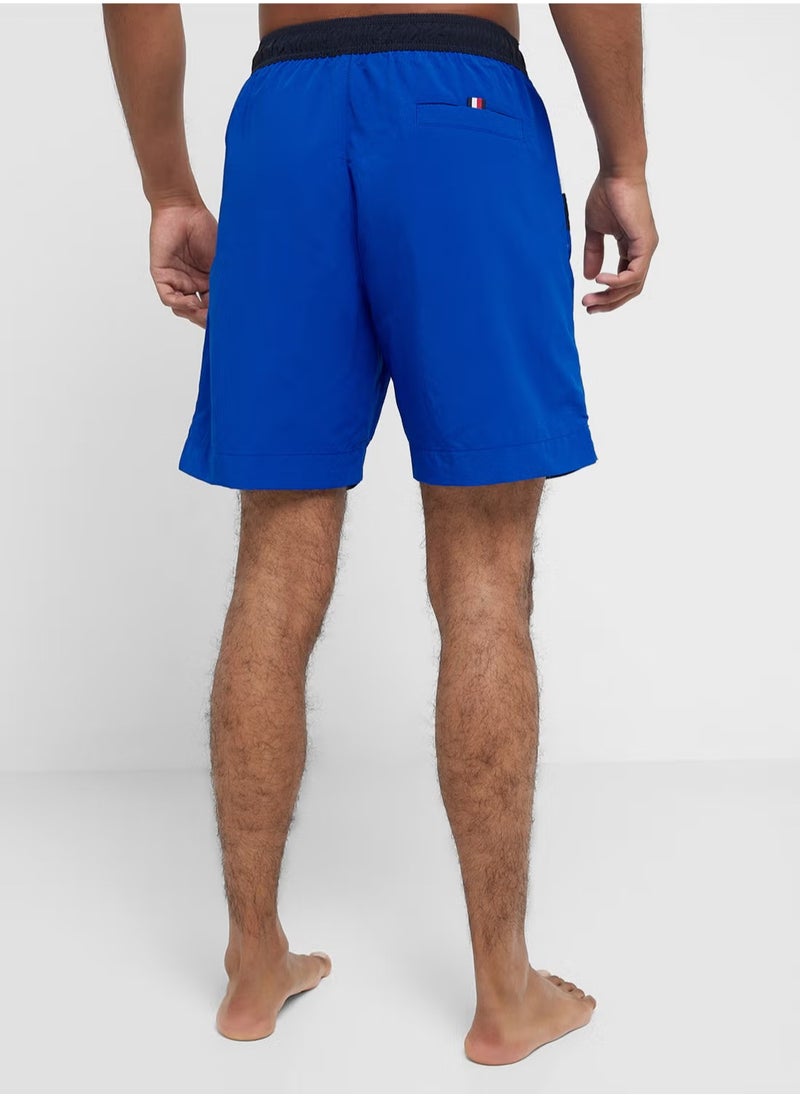 TOMMY HILFIGER - Long Drawstring Swim Trunks - Image 1