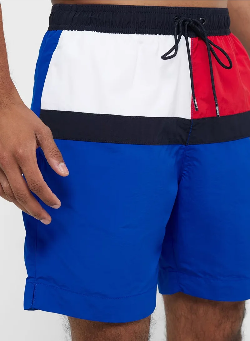 TOMMY HILFIGER Long Drawstring Swim Trunks