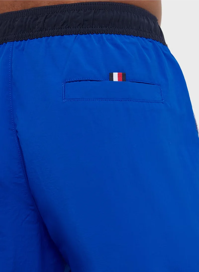 TOMMY HILFIGER Long Drawstring Swim Trunks