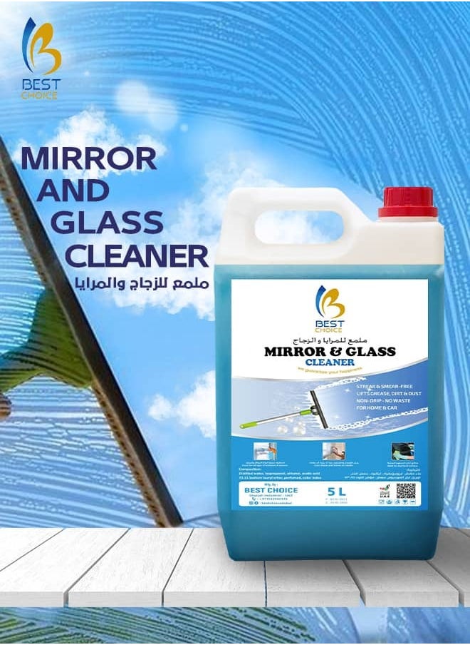 Best Choice Mirror & Glass Cleaner 5 L - Free Shine for All Surfaces  - Image 2