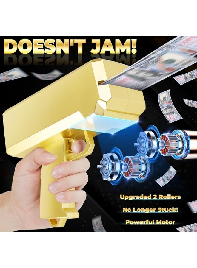 Meetion Make It Rain Toy Money Gun With 100pcs Notes That Shoot Money Paper Playing Spary Cash Gun Fake Gun Party Supplies - Image 3