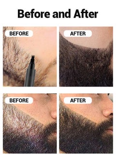 Beard Pencil Filler for Men, Beard Filling Pen Kit - WaterProof, Long Lasting Coverage & Natural Finish - Beard, Moustache & Eyebrows - Beard Dye for Men - Bristle Brush Included (Black) - pzsku/ZC7DEEF505E400B4F9B7CZ/45/_/1740467127/c7ad2405-e5ee-4f29-bc41-fdd80438a7d8