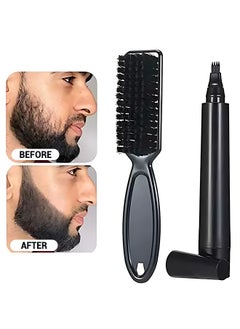 Beard Pencil Filler for Men, Beard Filling Pen Kit - WaterProof, Long Lasting Coverage & Natural Finish - Beard, Moustache & Eyebrows - Beard Dye for Men - Bristle Brush Included (Black) - pzsku/ZC7DEEF505E400B4F9B7CZ/45/_/1740467136/2b76458b-e0ab-4c46-9177-c106d3aa1a4b