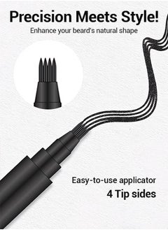 Beard Pencil Filler for Men, Beard Filling Pen Kit - WaterProof, Long Lasting Coverage & Natural Finish - Beard, Moustache & Eyebrows - Beard Dye for Men - Bristle Brush Included (Black) - pzsku/ZC7DEEF505E400B4F9B7CZ/45/_/1740467208/0632d867-769f-400f-8d3f-d3c81e0534e1