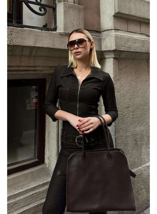 Shule Bags  Piedra Shoulder Bag Dark Coffee. for Women | Best Price UAE
