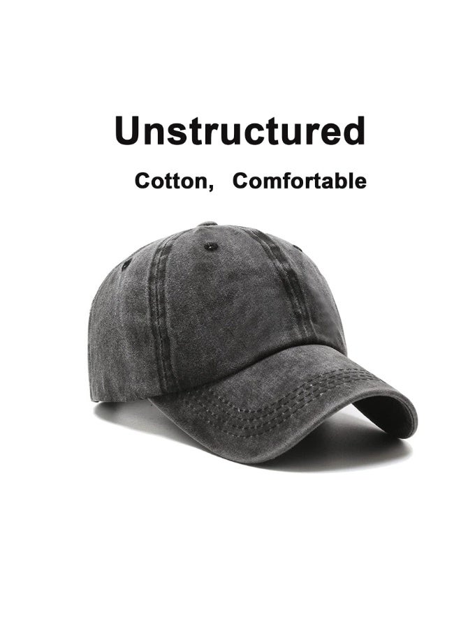 kunshao Baseball Cap Golf Dad Hat Adjustable Original Classic Low Profile Cotton Hat Unconstructed Plain Cap Men Women - Image 4