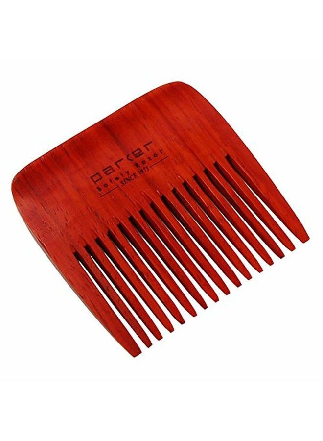 Parker Safety Razor Parker's Premium Rosewood Wide Tooth Beard Comb with Jute Pouch