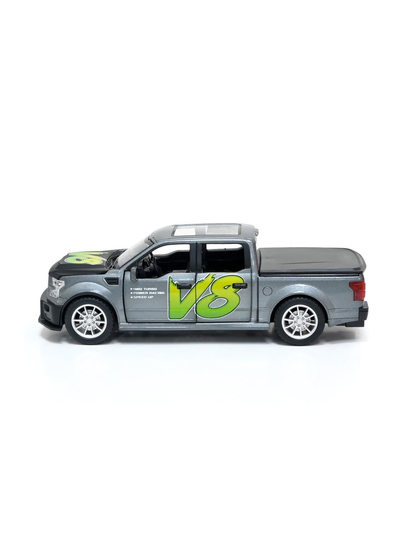 Toyland - 1/22 Scale Simulation Alloy Track Sports Miniature Model Diecast Metal Pull Back Action Car Toy with Light Sound and Openable Doors Hood Trunk - Image 1