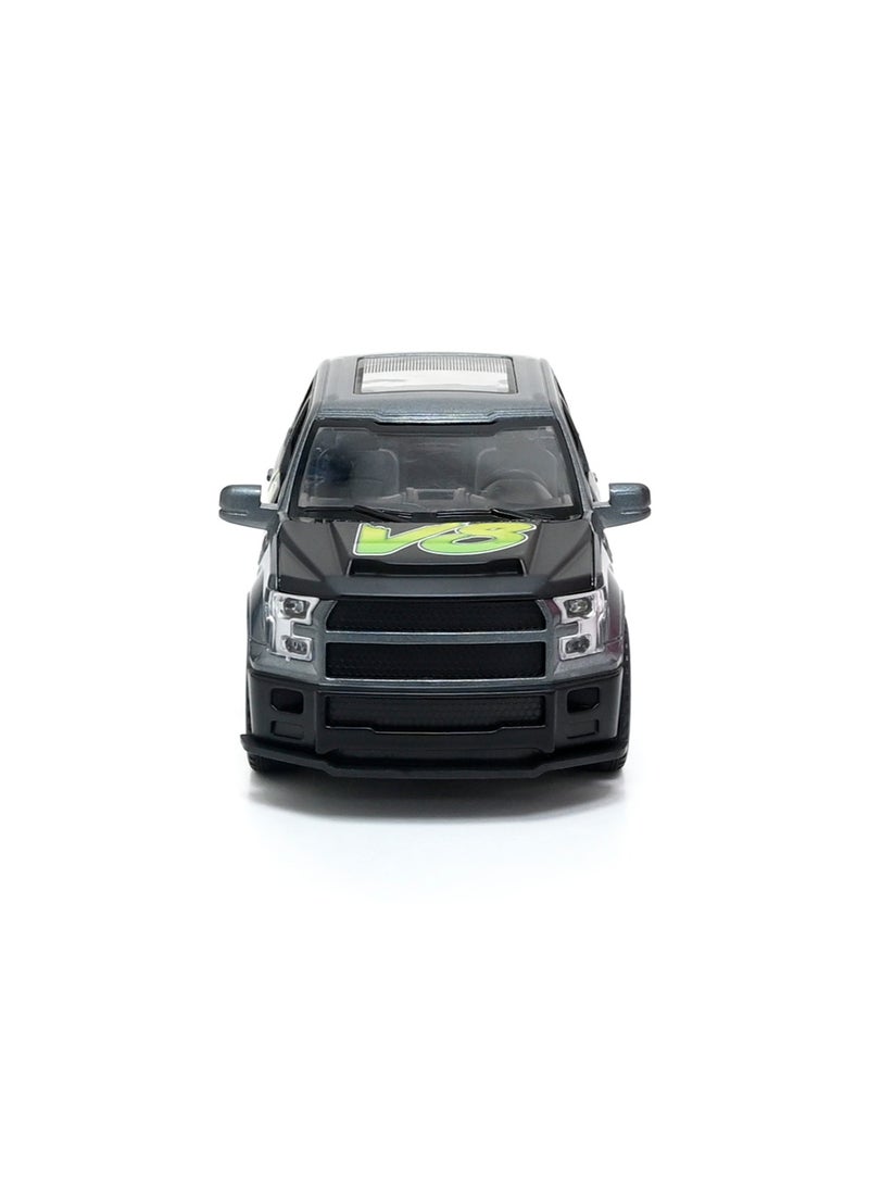 Toyland - 1/22 Scale Simulation Alloy Track Sports Miniature Model Diecast Metal Pull Back Action Car Toy with Light Sound and Openable Doors Hood Trunk - Image 1